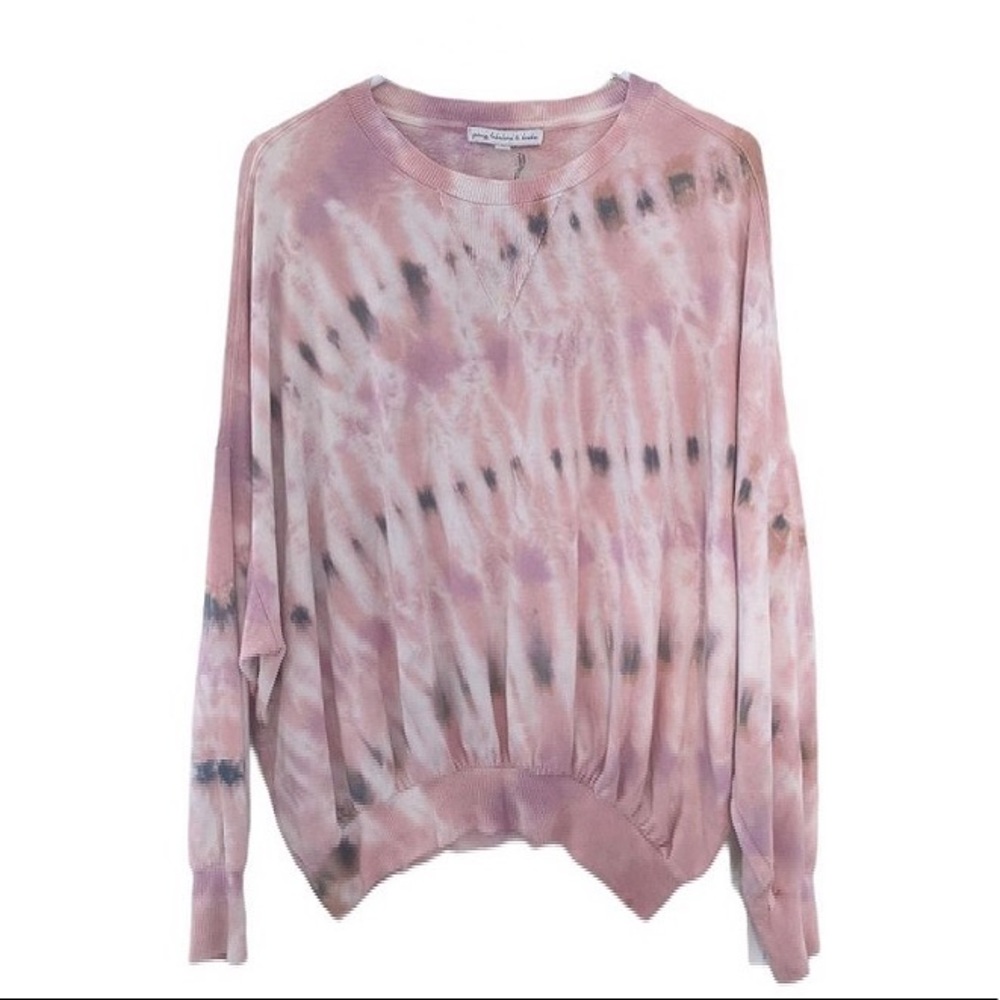 Young Fabulous and Broke Pink Tie Dye Sweatshirt